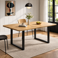Table Extensible Alba – Effet Chêne & Métal Noir
