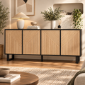 Buffet Sélène – Bois Naturel & Métal Noir