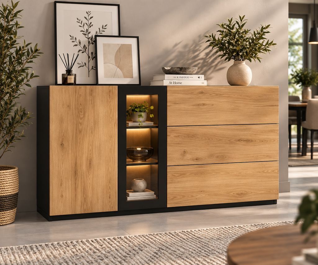 Buffet Arven — Bois Naturel & Élégance Contemporaine