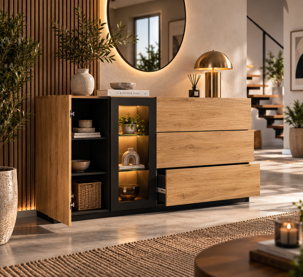 Buffet Arven — Bois Naturel & Élégance Contemporaine