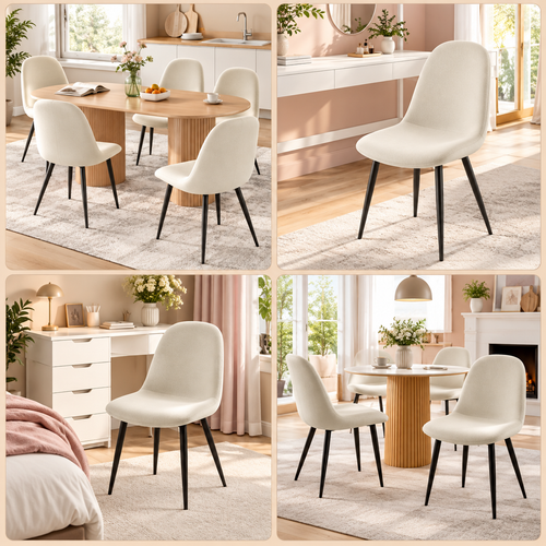 Chaise Alba — Lot de 6 | Élégance Crème