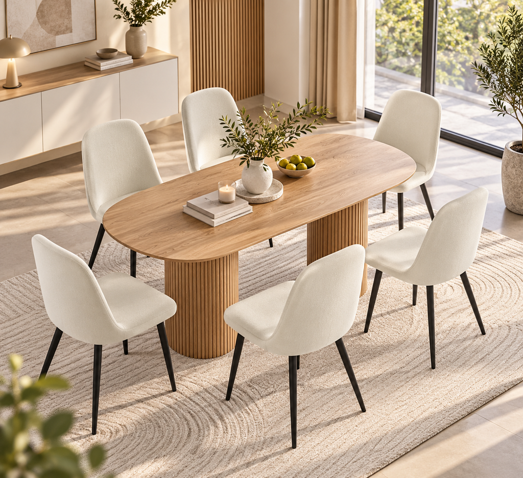 Chaise Alba — Lot de 6 | Élégance Crème