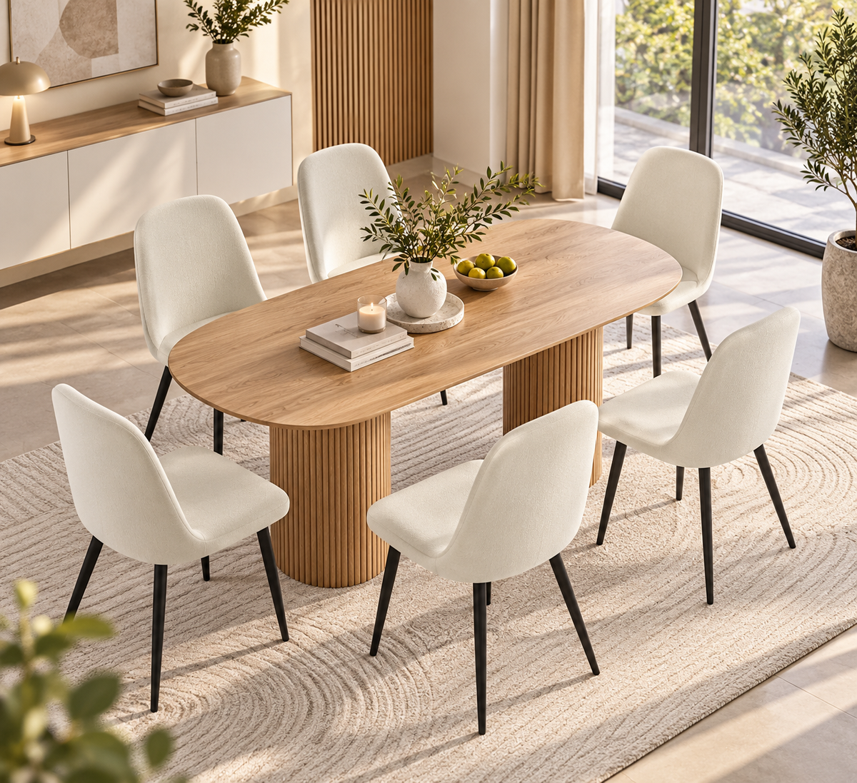 Chaise Alba — Lot de 6 | Élégance Crème