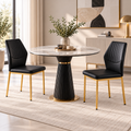 Chaise Éloria — Lot de 4 | Noir & Doré