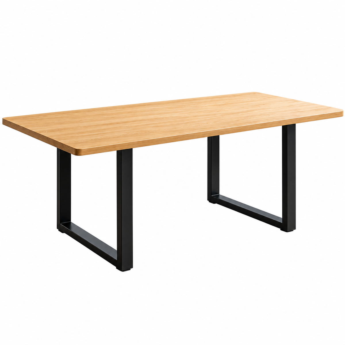 Table Extensible Alba – Effet Chêne & Métal Noir