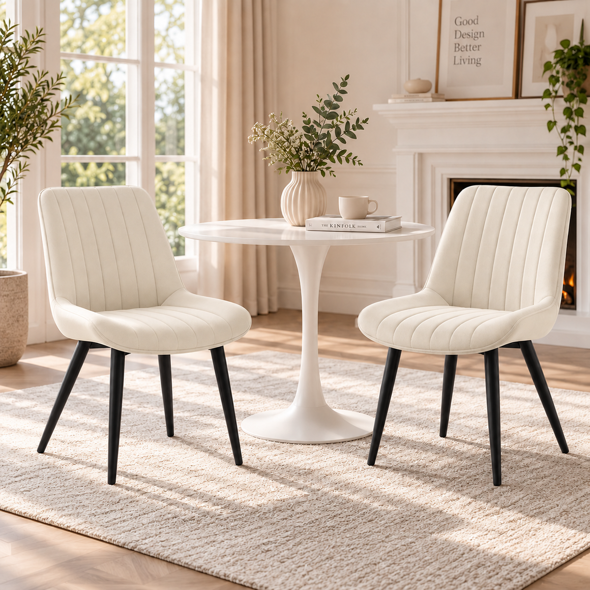 Chaise Livia — Lot de 4 | Velours & Confort